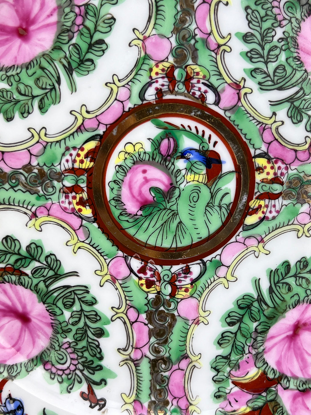 Piatto in porcellana giapponese decoro floreale