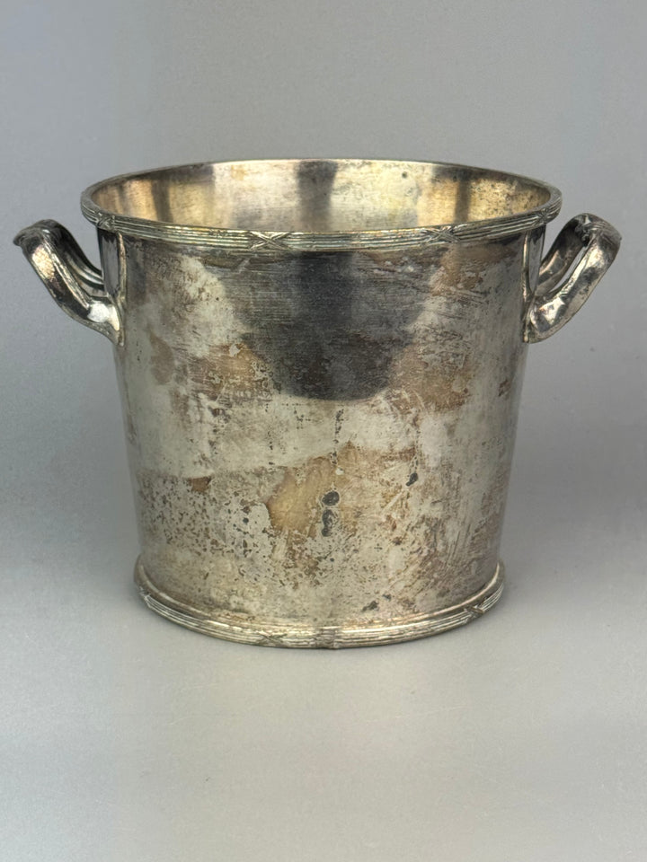 Secchiello ghiaccio vintage Royal Queen Sheffield Caffè Martini Rossi Roma Altezza 14,5 cm