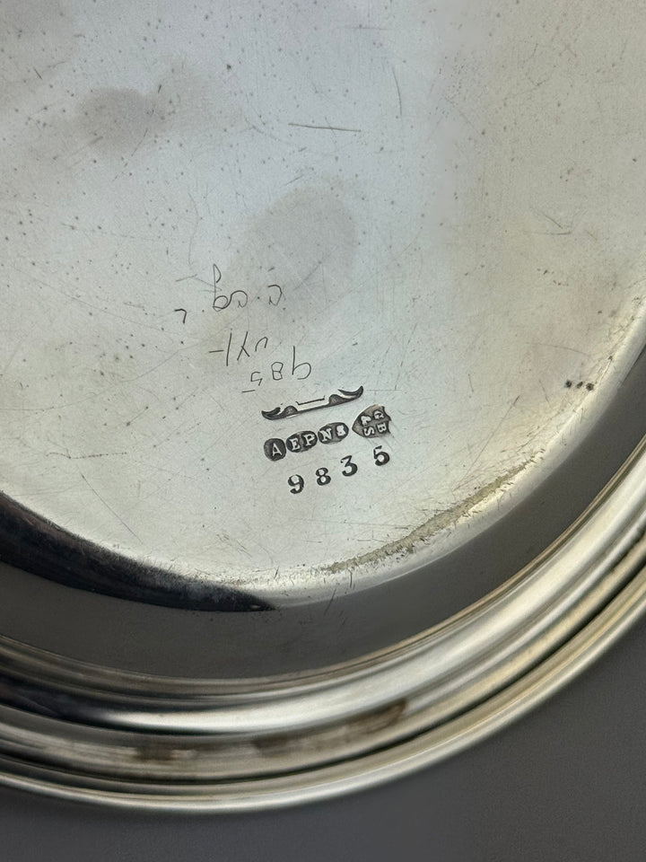 Legumiera inglese con coperchio in silverplate vintage