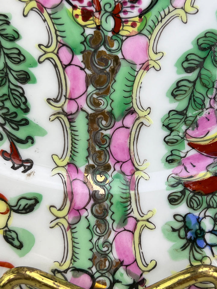 Piatto in porcellana giapponese decoro floreale