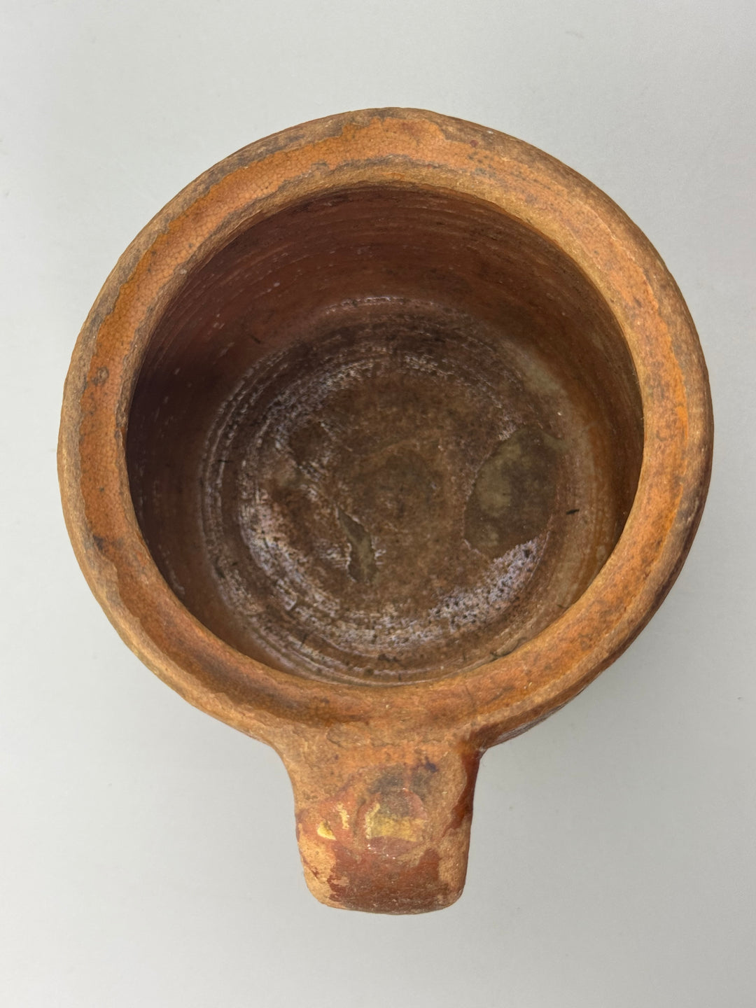 Brocca antica in terracotta smaltata rustica Ceramica Popolare