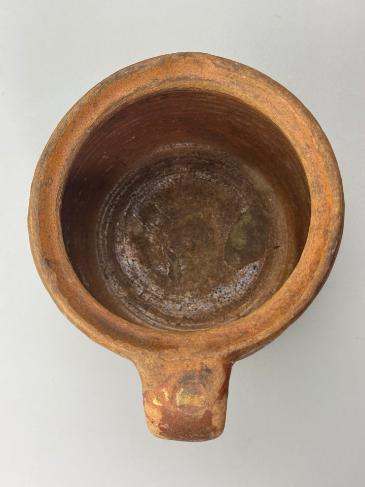 Brocca antica in terracotta smaltata rustica Ceramica Popolare