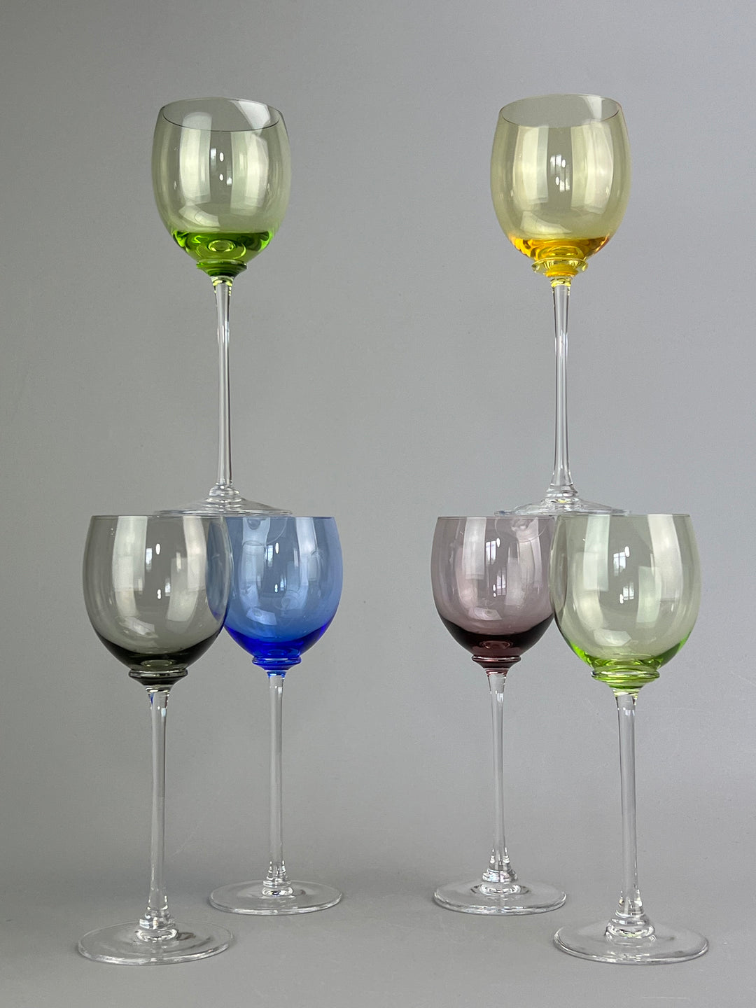 Set di 6 calici da vino in cristallo colorato Cristal Sèvres
