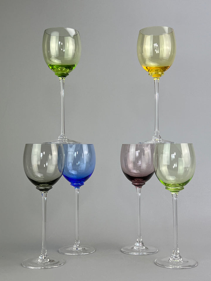Set di 6 calici da vino in cristallo colorato Cristal Sèvres