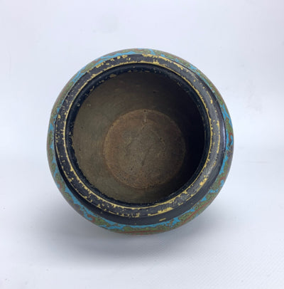 Vaso cloisonée smaltato