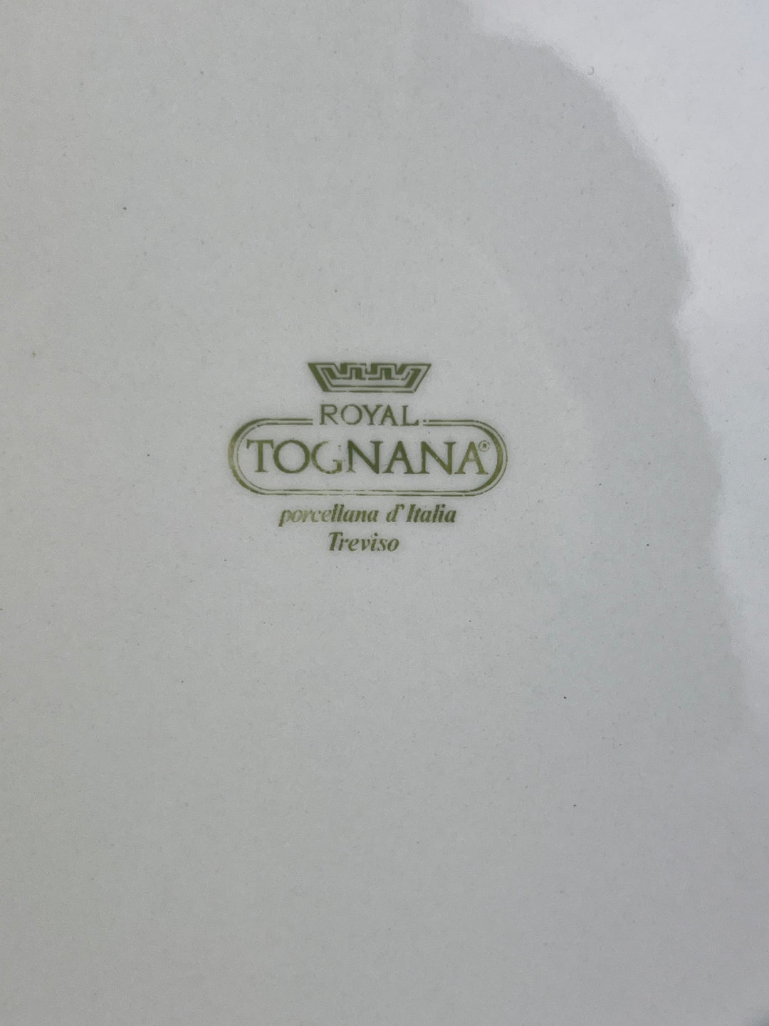 Servizio da tavola per 10 persone Royal Tognana decoro floreale blu e profili oro