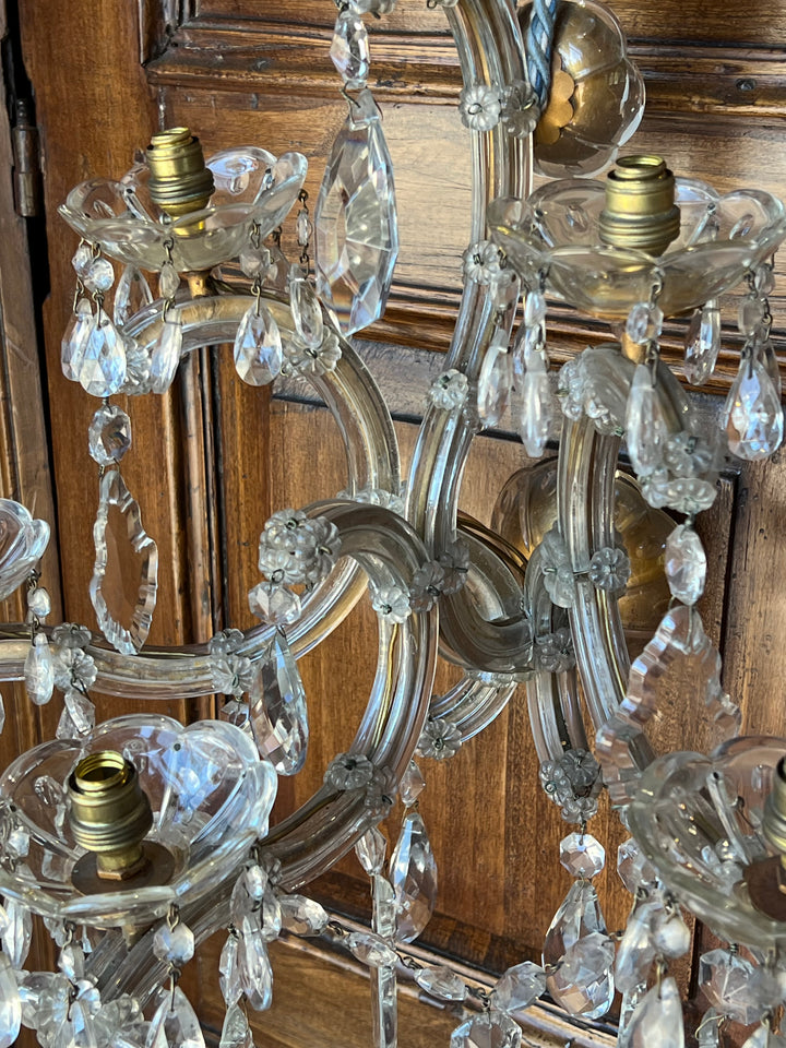 Coppia applique cinque luci stile Maria Teresa