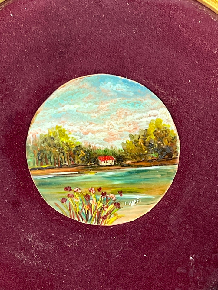 Quadro olio su rame paesaggio