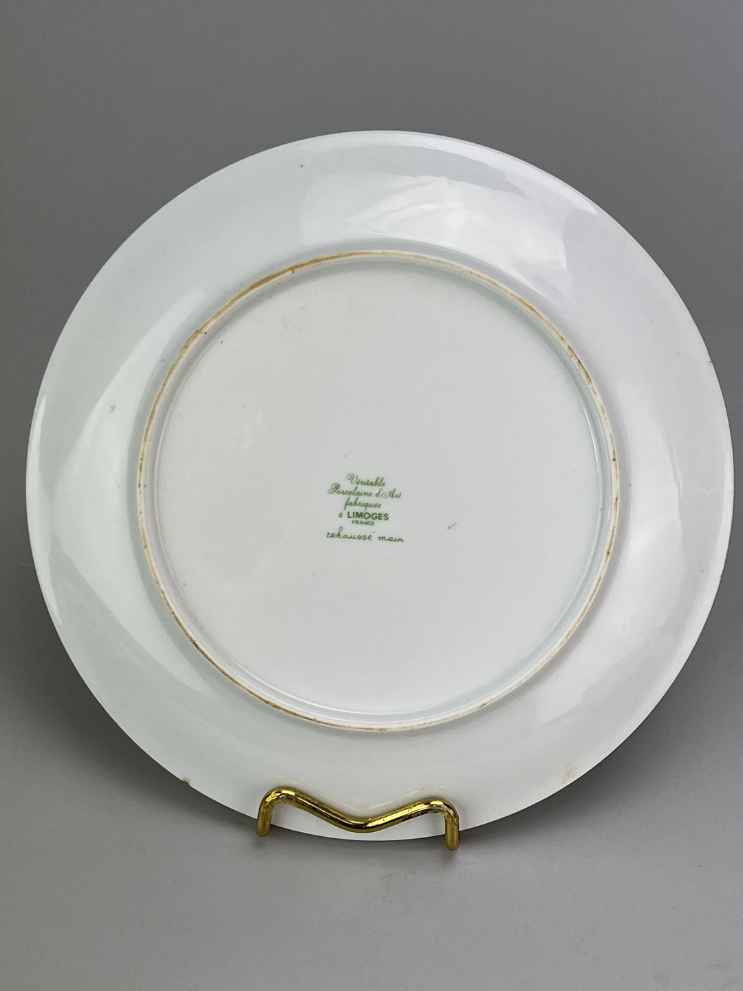 Piatto decorativo in porcellana di Limoges con scena di campagna