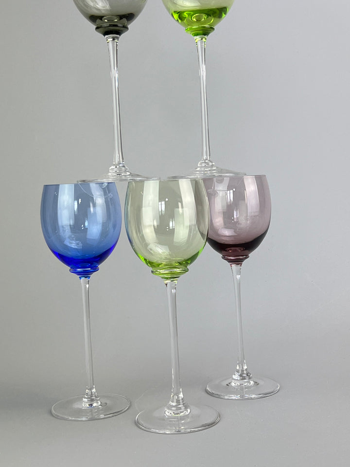 Set di 6 calici da vino in cristallo colorato Cristal Sèvres