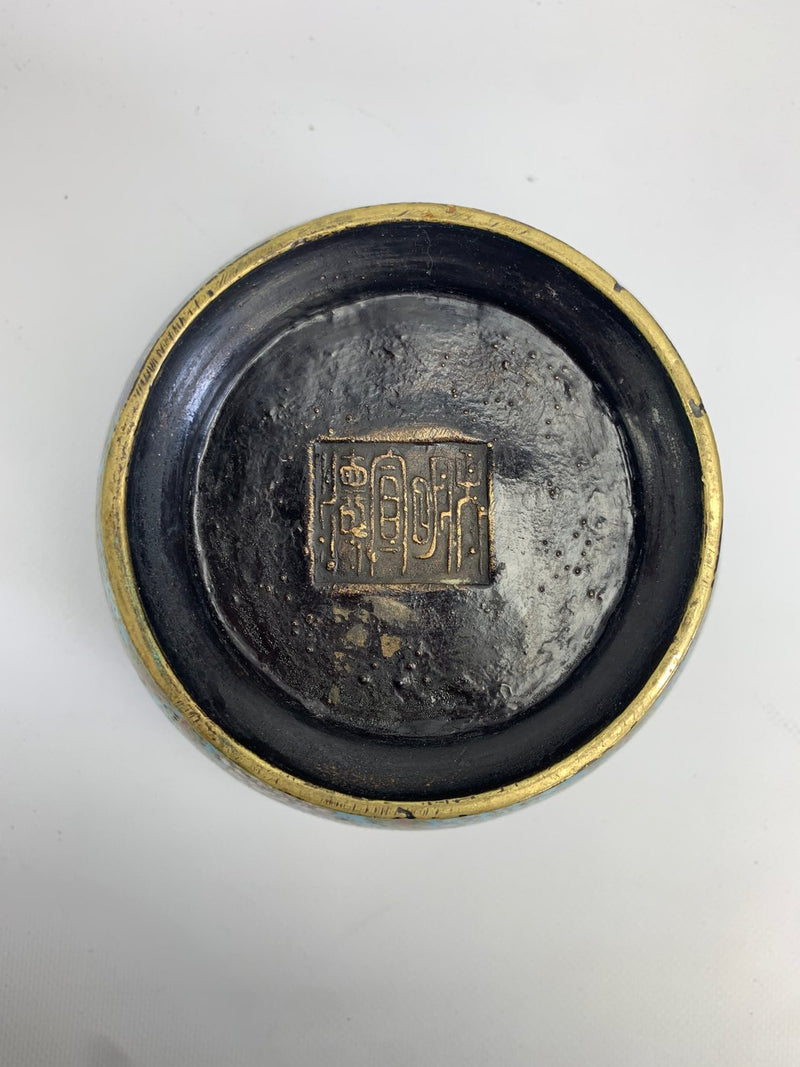 Vaso cloisonée smaltato