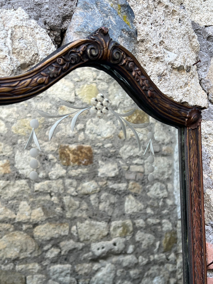 Specchio cornice legno intagliato