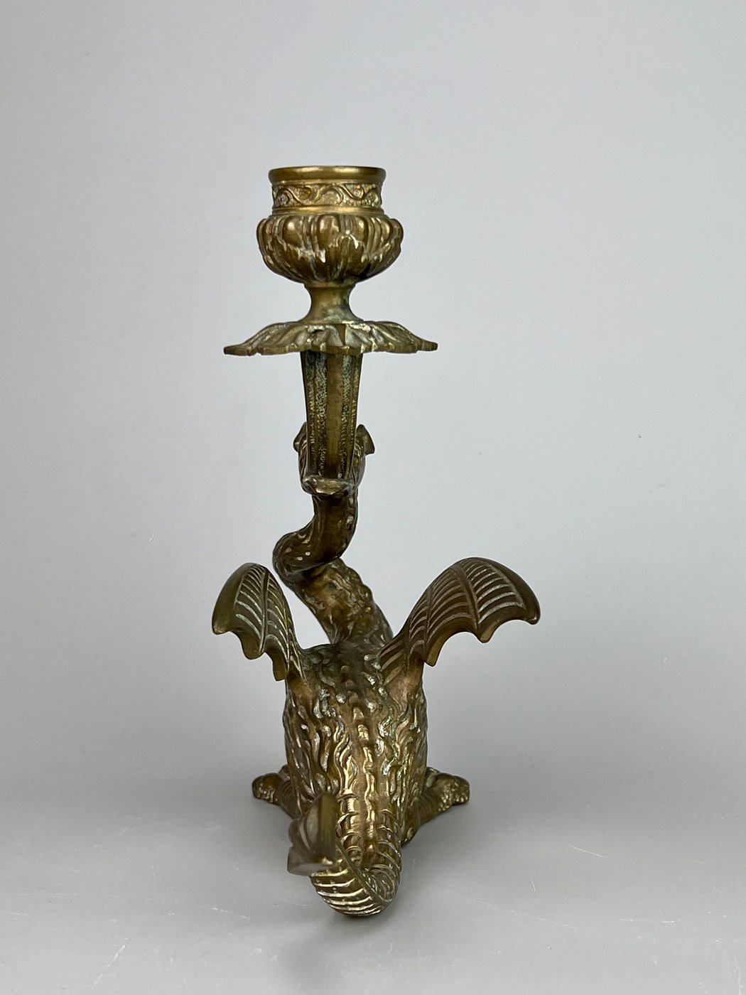 Candelabro ottone a forma drago