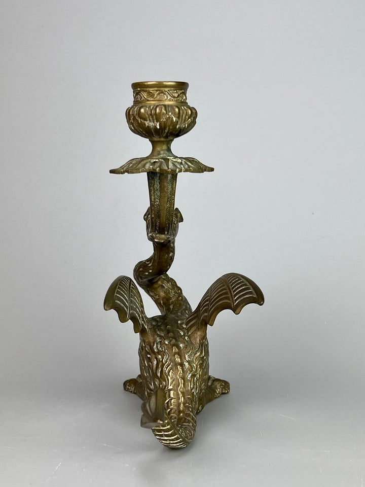Candelabro ottone a forma drago