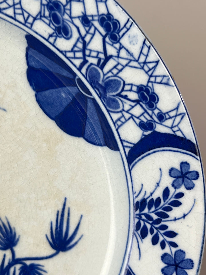 Piatto Creil Montereau in Terraglia Decorazione Blu – XIX secolo