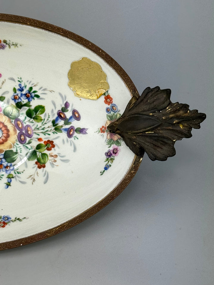 Svuotatasche vintage Limoges France in porcellana dipinta a mano