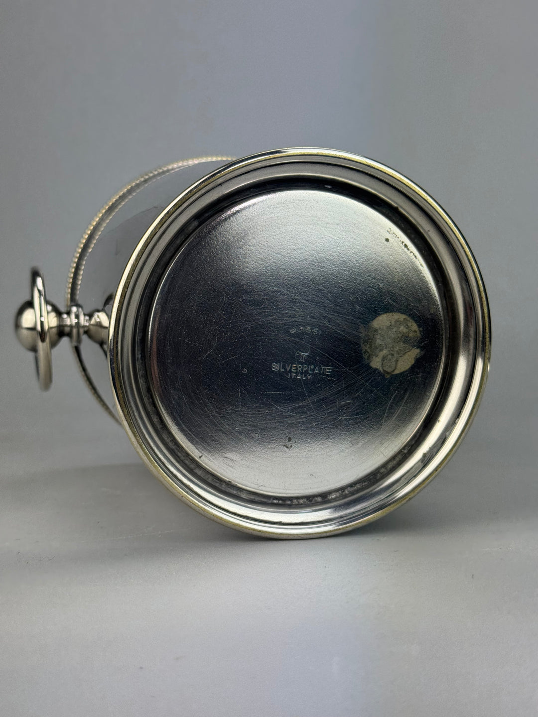 Secchiello Ghiaccio vintage in silverplate con pinza