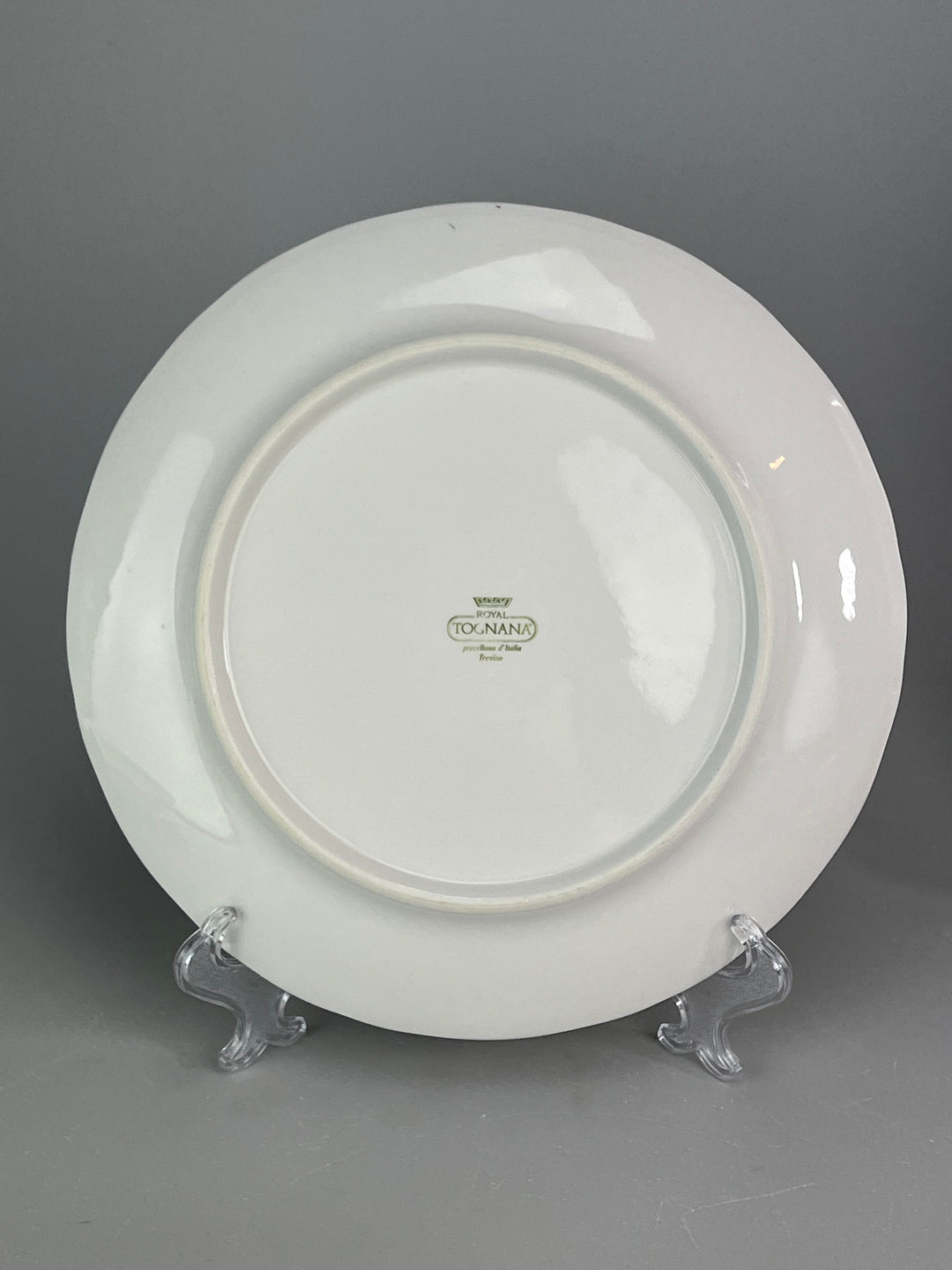 Servizio da tavola per 10 persone Royal Tognana decoro floreale blu e profili oro