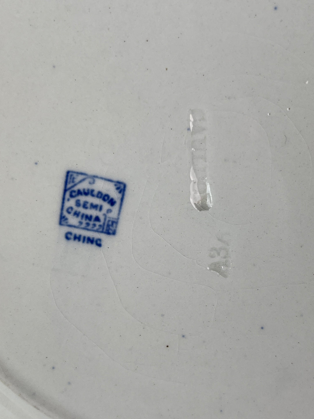 Piatto Cauldon Semi China – Willow Pattern Blu su Fondo Avorio