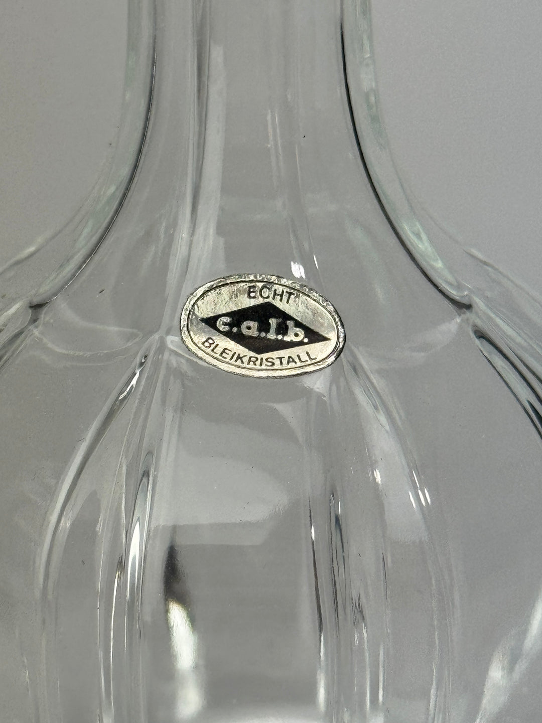 Coppia di acetiera e oliera in cristallo vintage