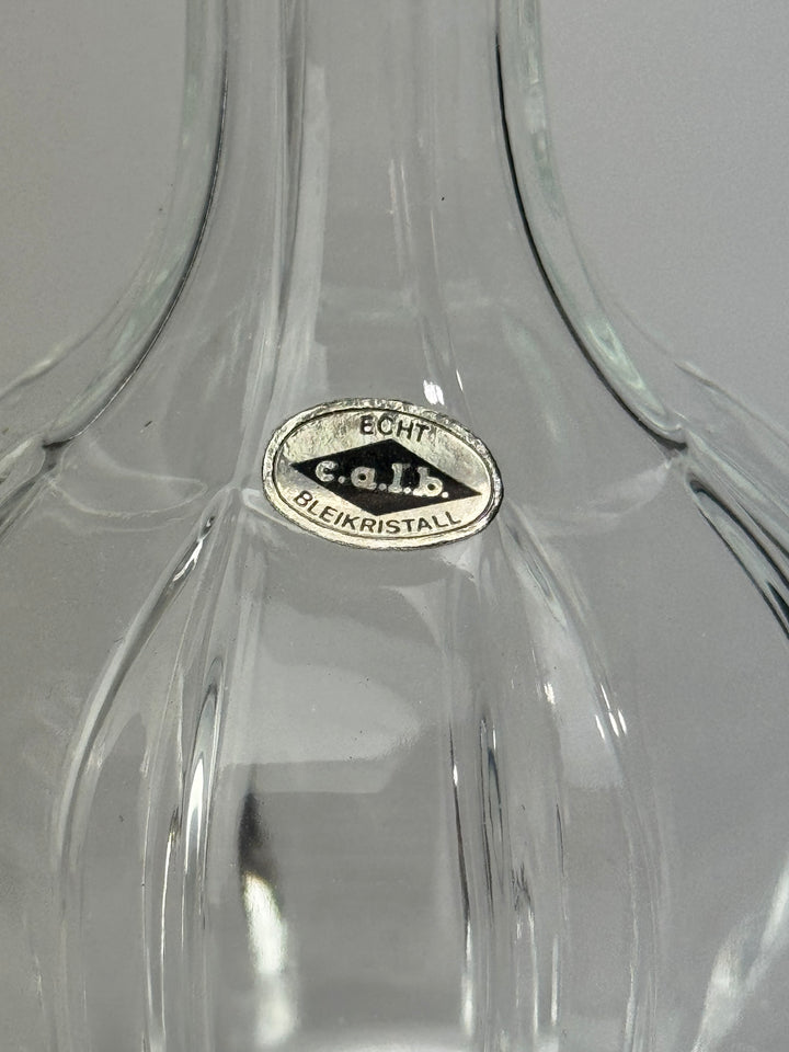 Coppia di acetiera e oliera in cristallo vintage