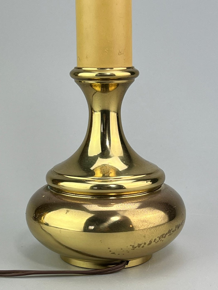 Coppia abat-jour vintage in metallo dorato lucido anni ’70
