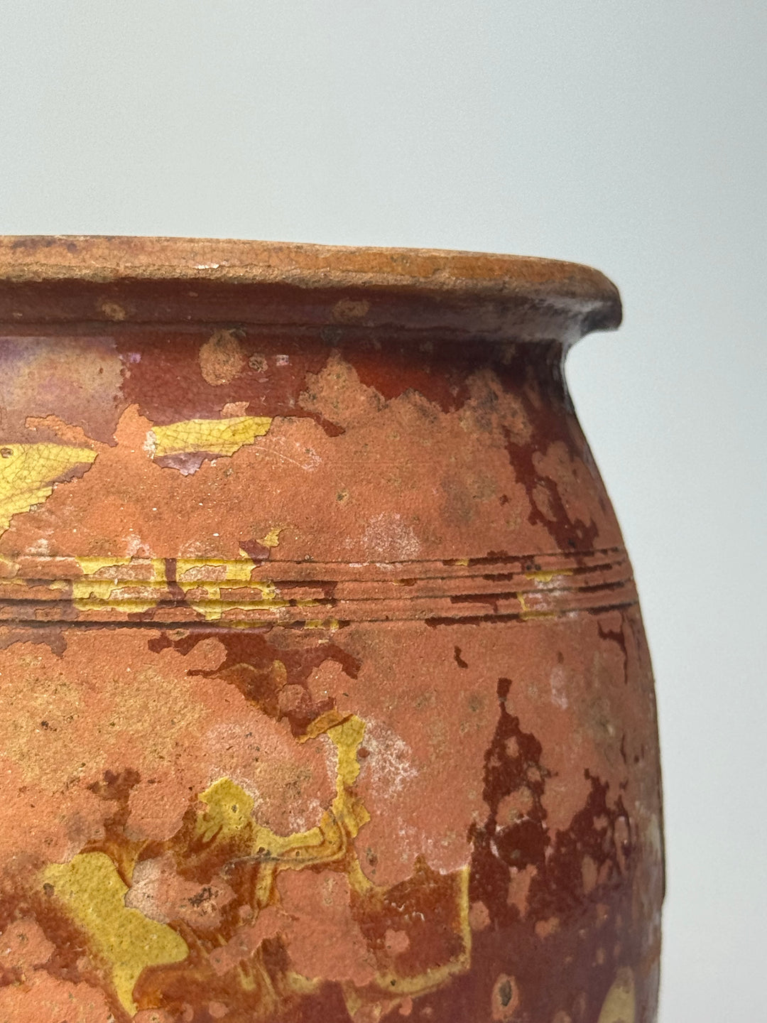 Brocca antica in terracotta smaltata rustica Ceramica Popolare
