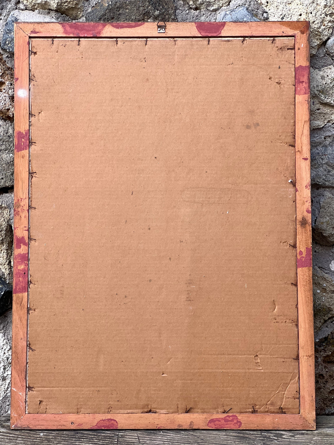 Quadro olio su carta figura femminile