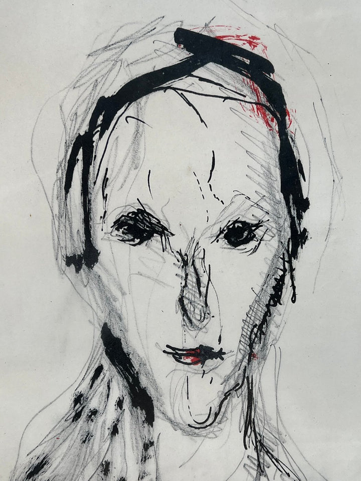 Litografia Ritratto Espressivo Ernesto Treccani