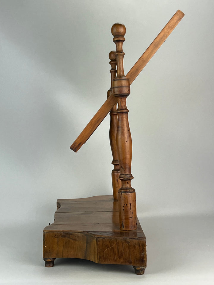 Toletta da Tavolo Antica in Legno – Specchio Orientabile e Cassetto Sottostante