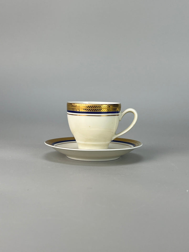 Servizio da caffè dodici persone Seltmann Bavaria bordo oro e blu