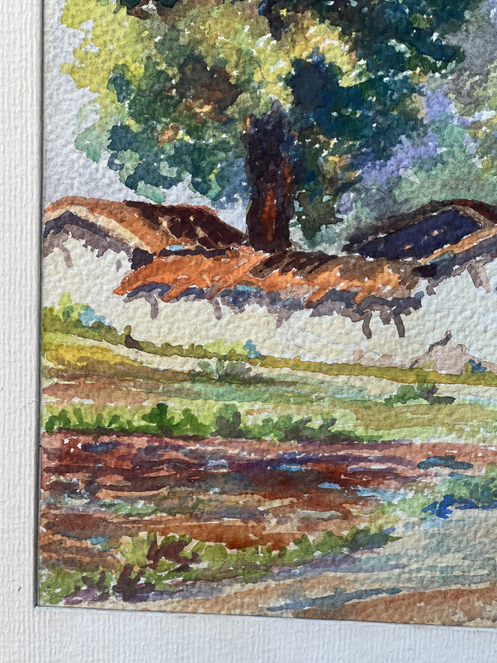 Quadro acquarello su carta Trinchero