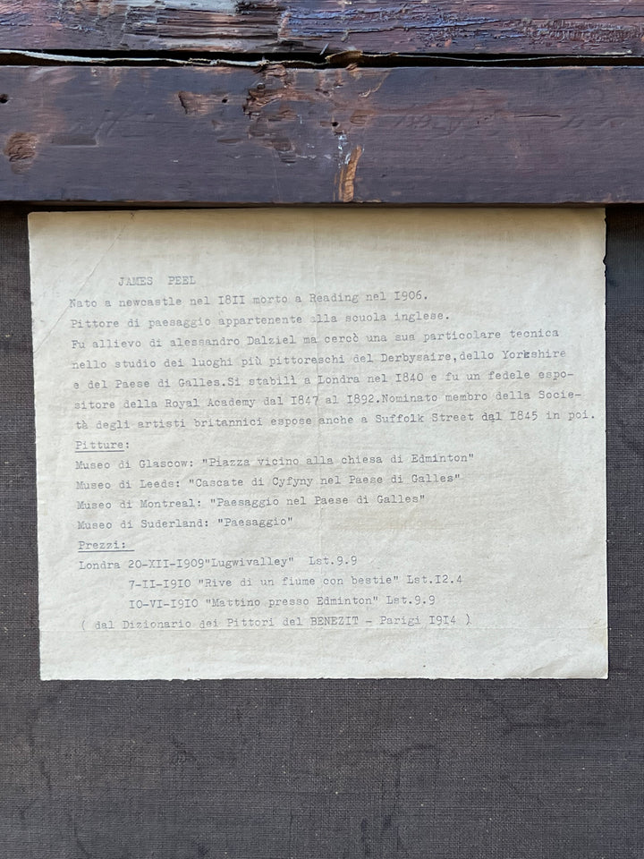 Quadro dipinto ad olio James Peel