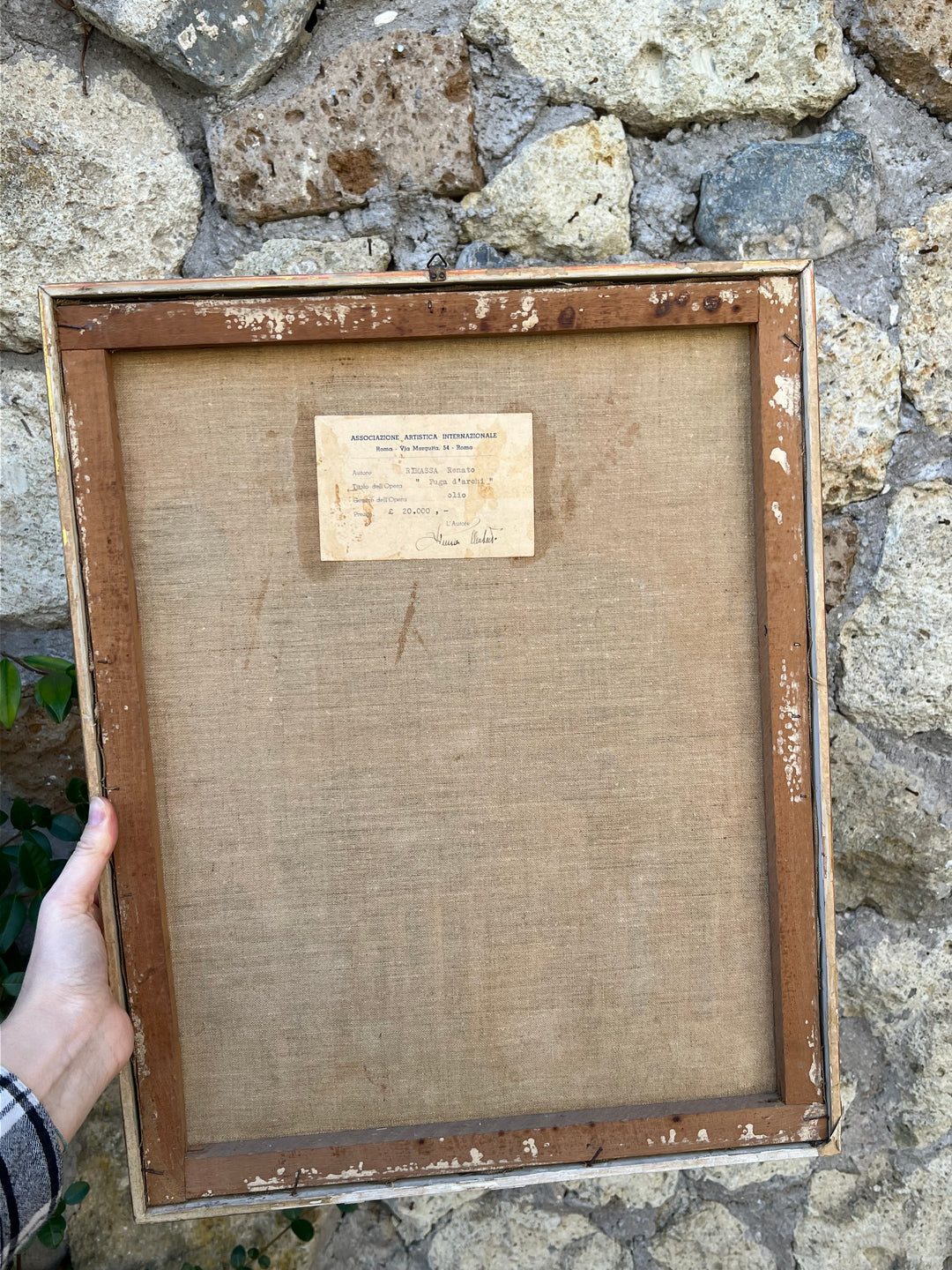 Quadro olio su tela Renato Rimassa, Fuga d’Archi (1958)