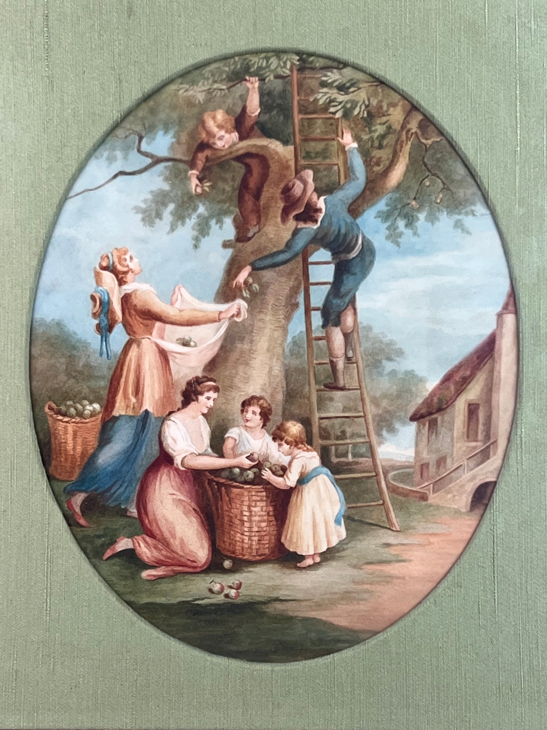 Quadro vita campestre tecnica mista