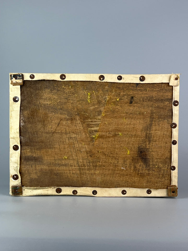 Quadro olio su tela mendicante vintage