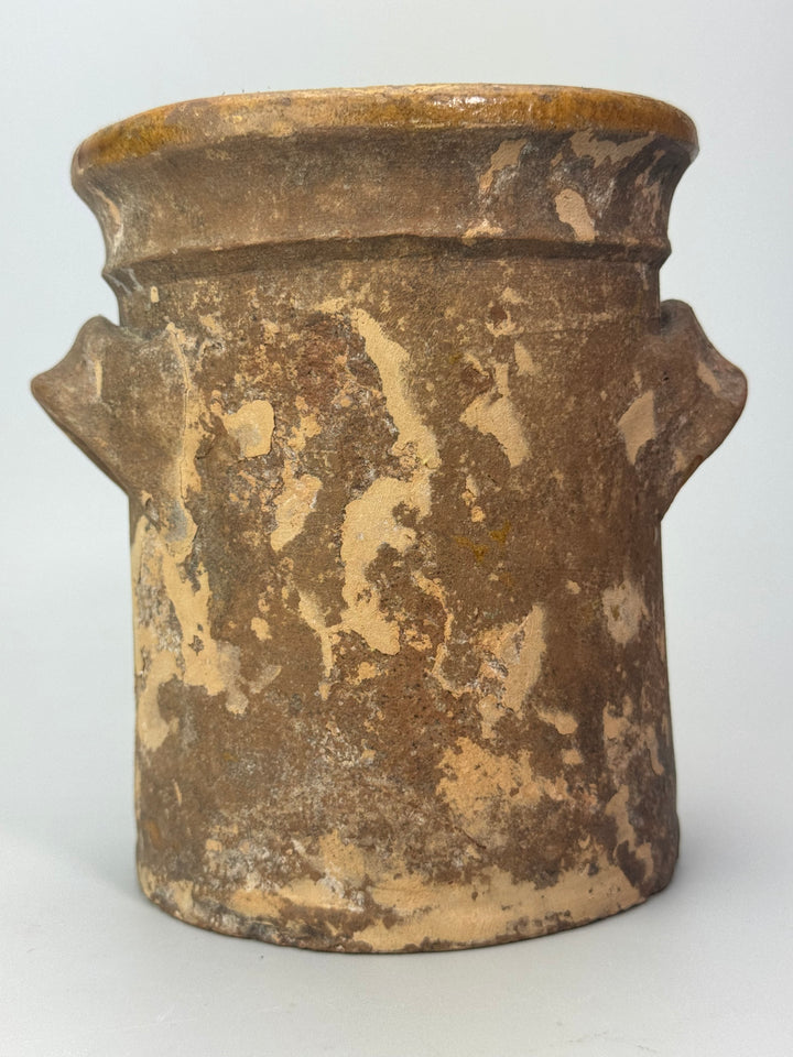 Vaso Antico in terracotta con manici Ceramica Popolare Rustica