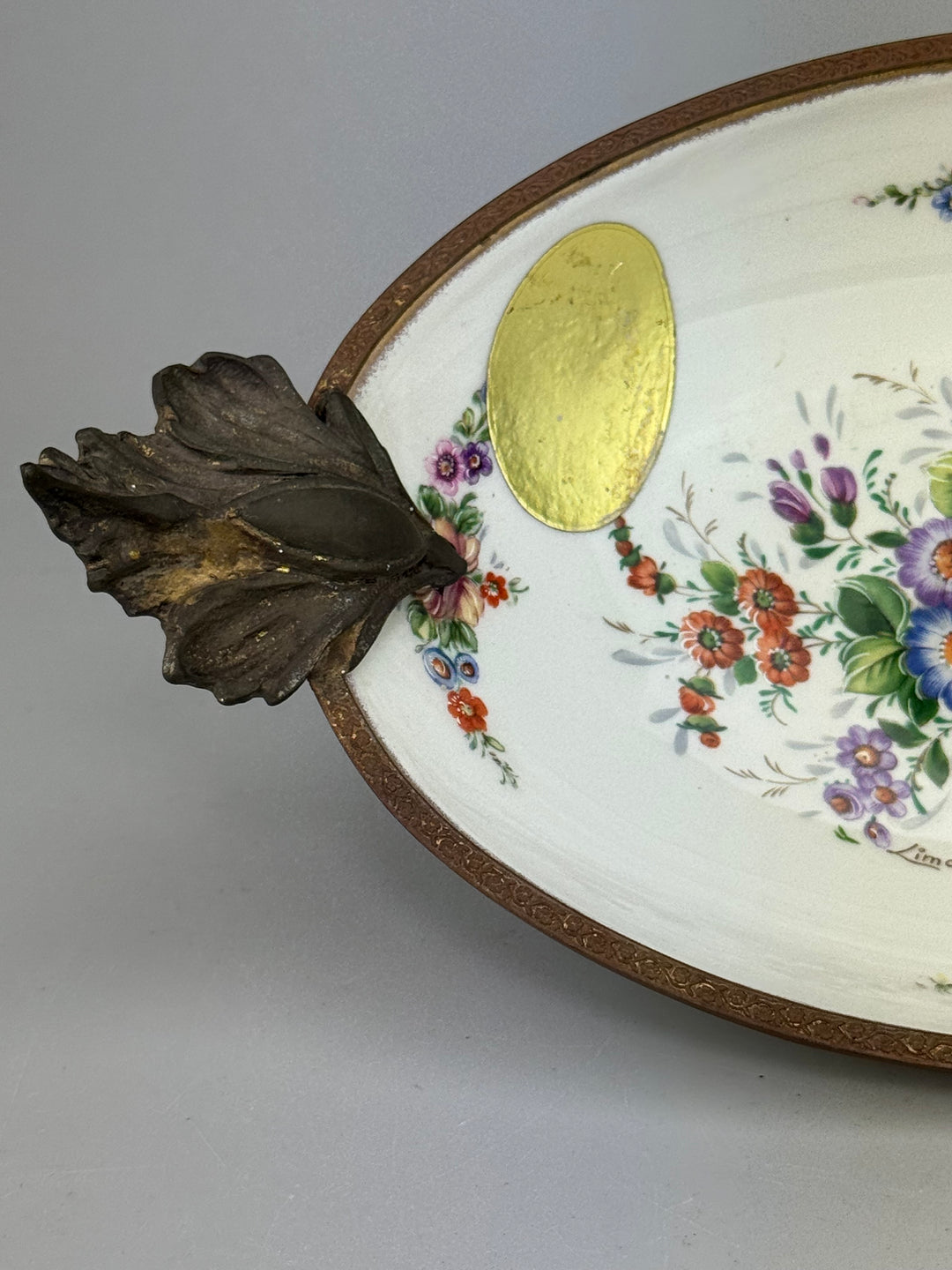 Svuotatasche vintage Limoges France in porcellana dipinta a mano
