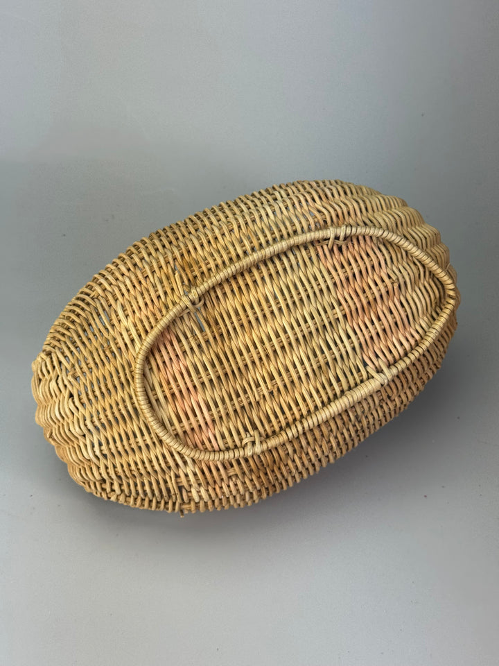 Cestino vintage in vimini a forma di anatra