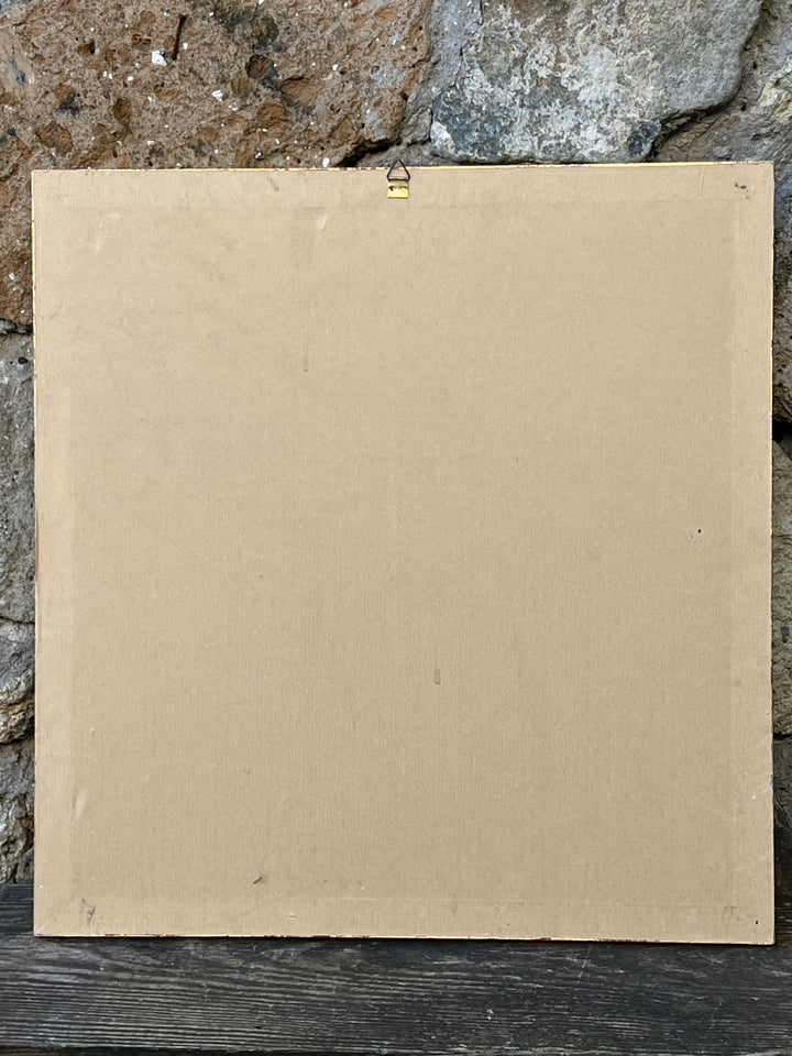 Quadro acquarello su carta garofani