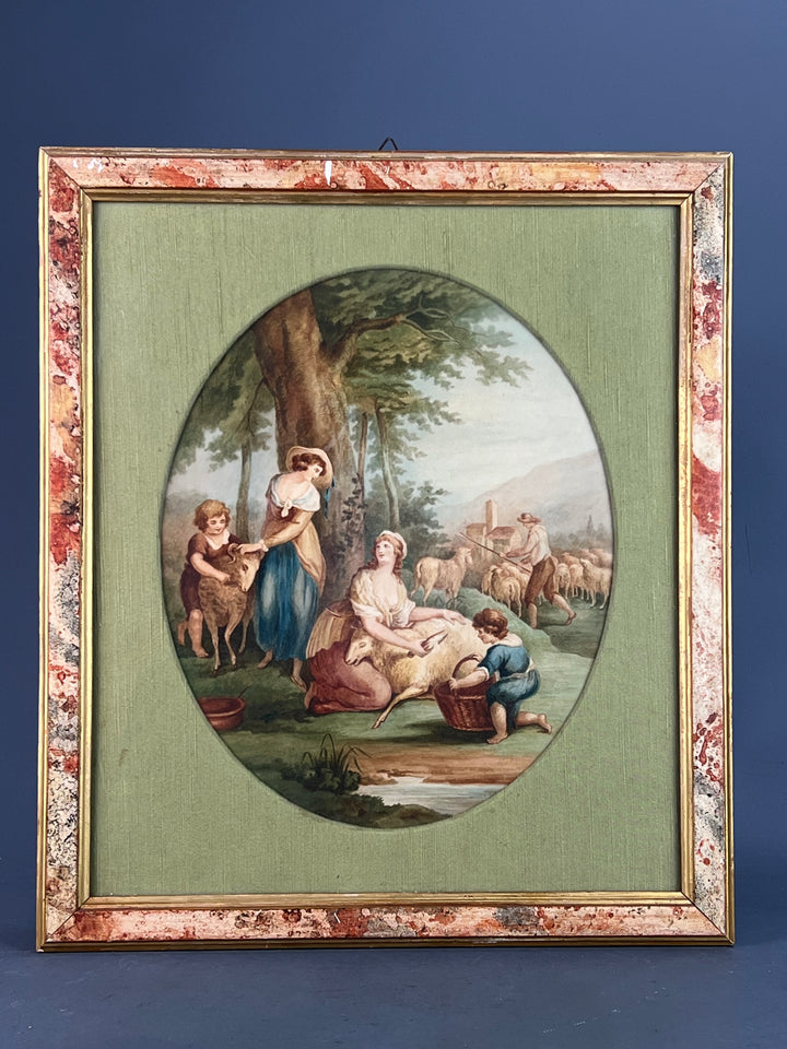 Quadro scena classica tecnica mista