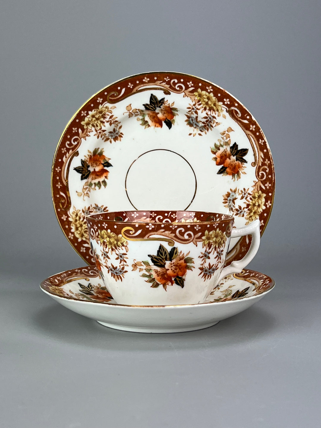 Trio tazza da tè in porcellana inglese
