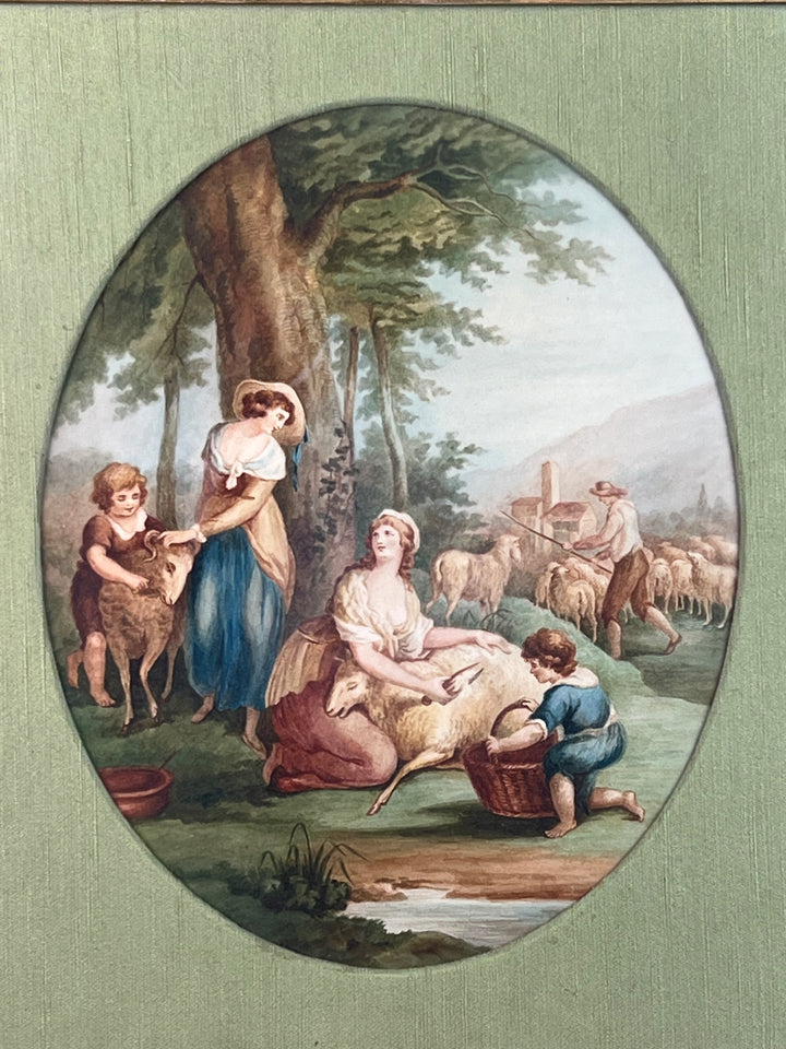 Quadro scena classica tecnica mista