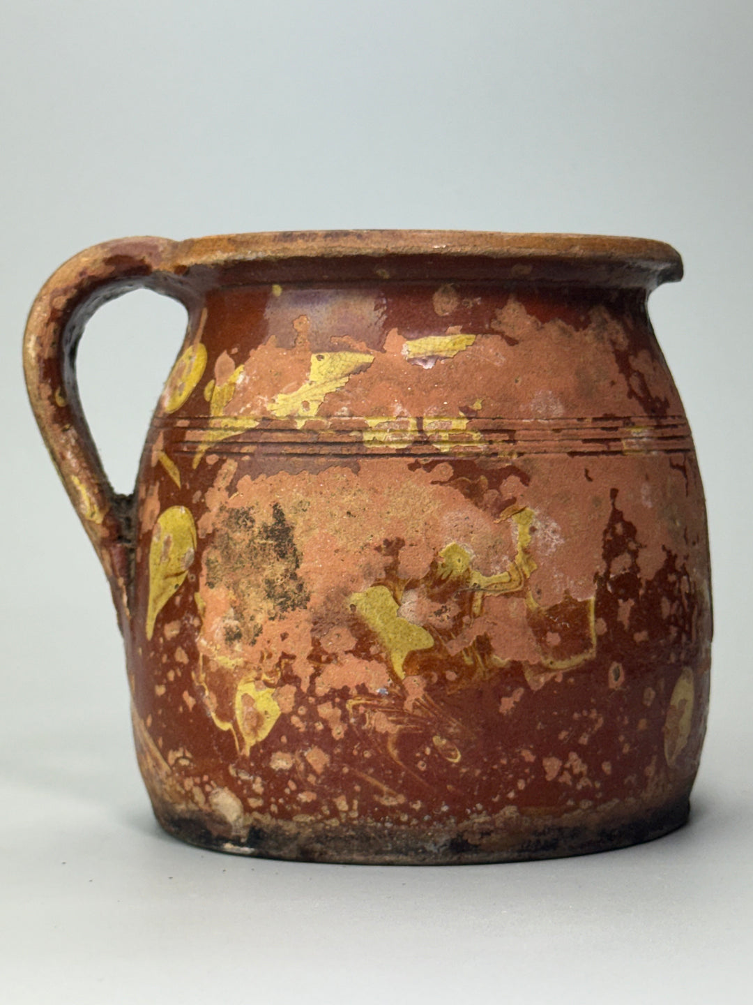 Brocca antica in terracotta smaltata rustica Ceramica Popolare
