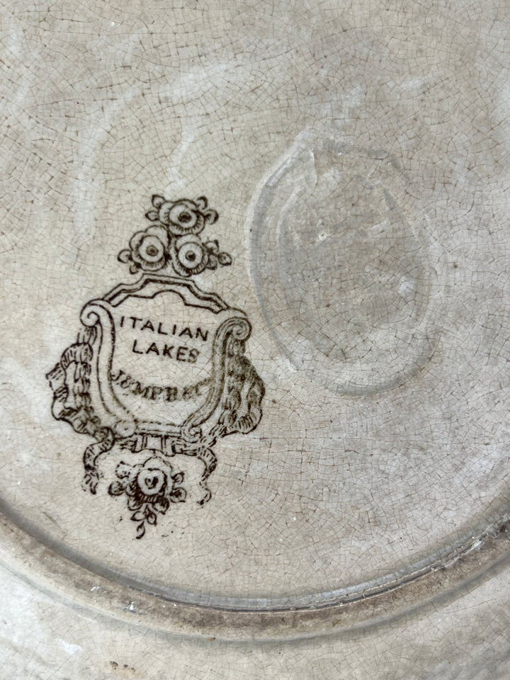 Piatto Antico J. & M.P. Bell & Co – Decoro Italian Lakes, Staffordshire