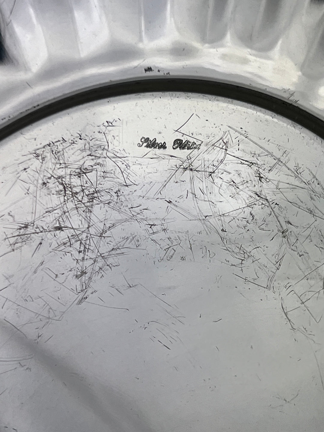 Centrotavola vintage in silverplate, Ciotola con coperchio e piatto coordinato