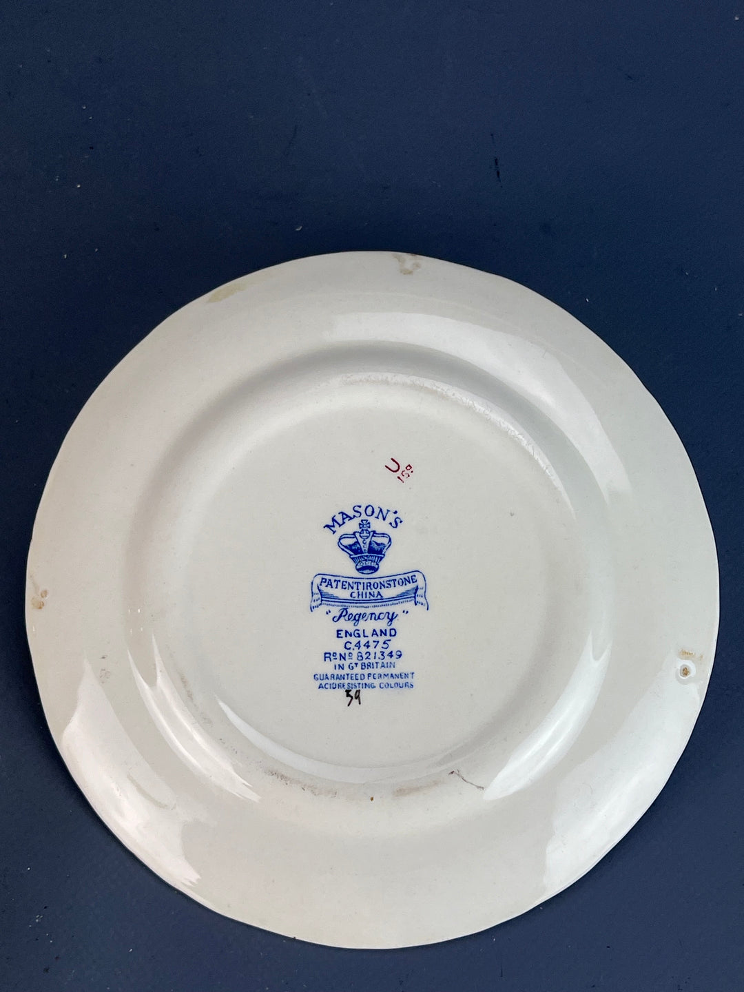 Piattino ceramica Mason’s decoro regency