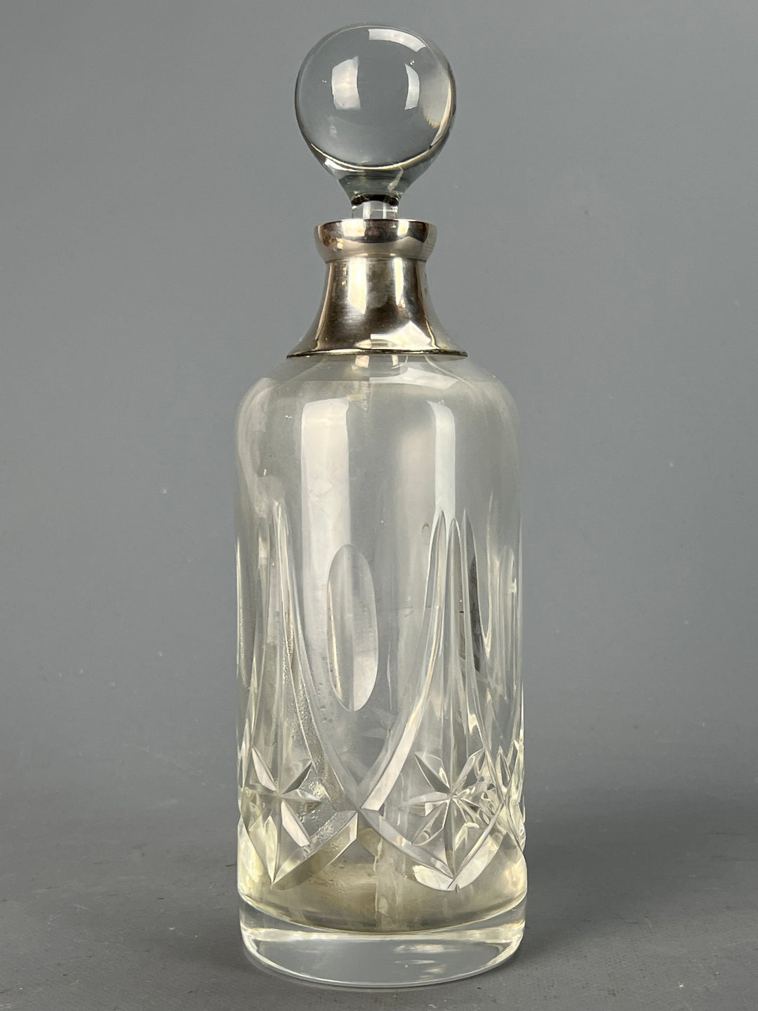 Bottiglia cristallo inserto argento