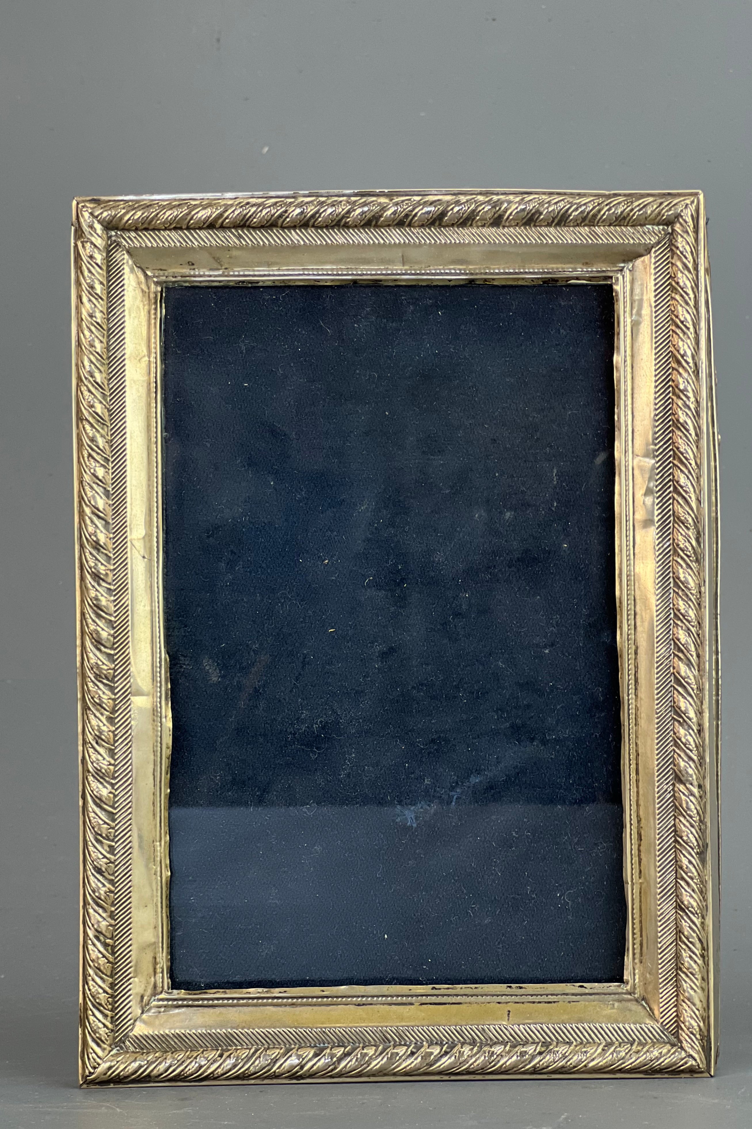 Cornice DR35 Duisburger 50x75 Cm In MDF Con Vetro Acrilico Antiriflesso - Colore Blu/argento/oro - Fatta In Germania
