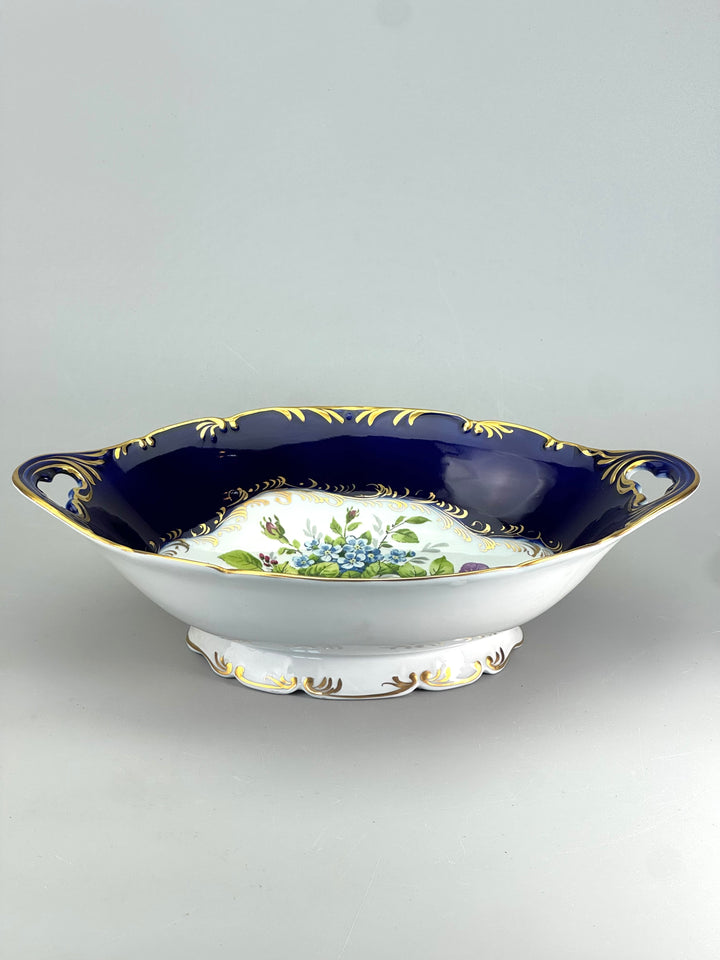 Svuotatasche vintage in porcellana di Limoges dipinta a mano